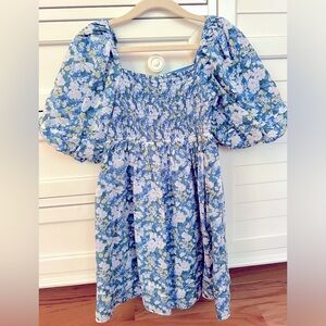 Janie and Jack blue flower print dress